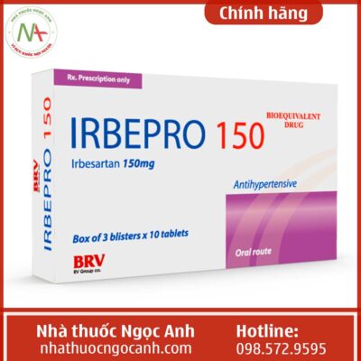 Thuốc điều trị cao huyết áp IRBEPRO 150 hộp 3 vỉ x 10 viên nén