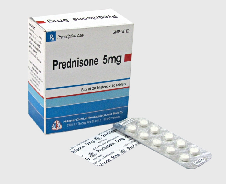 Thuốc kháng viêm Prednisone 5mg MEKOPHAR hộp 20 vỉ x 10 viên
