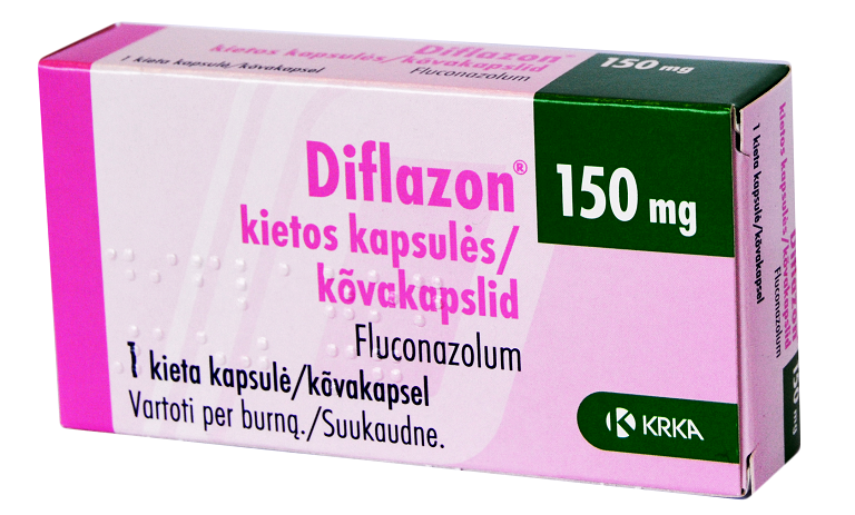 Thuốc kháng nấm. Diflazon 150mg hộp 1 viên