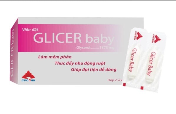 Viên đặt Glicer Baby hộp 2 vỉ x 7 viên