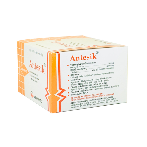 Thuốc rối loạn tiêu hóa Antesik hộp 40 viên-2
