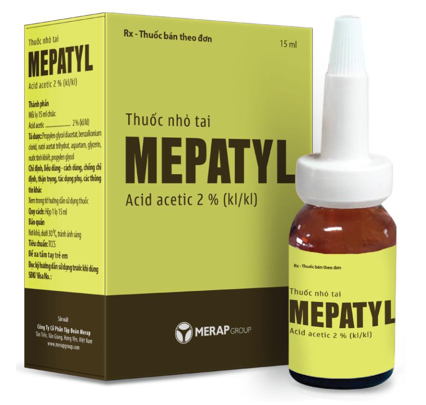 Thuốc nhỏ tai Mepatyl hộp 1 lọ 15ml