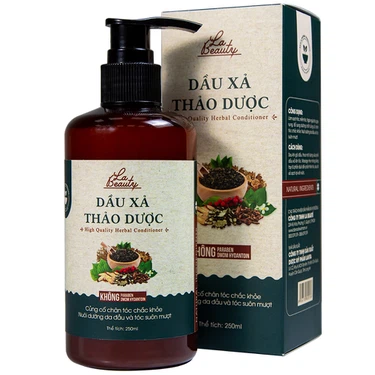 Củng cố chân tóc chắc khỏe, suôn mượt và ngăn ngừa gãy rụng dầu xả thảo dược La Beauty chai x 250ml
