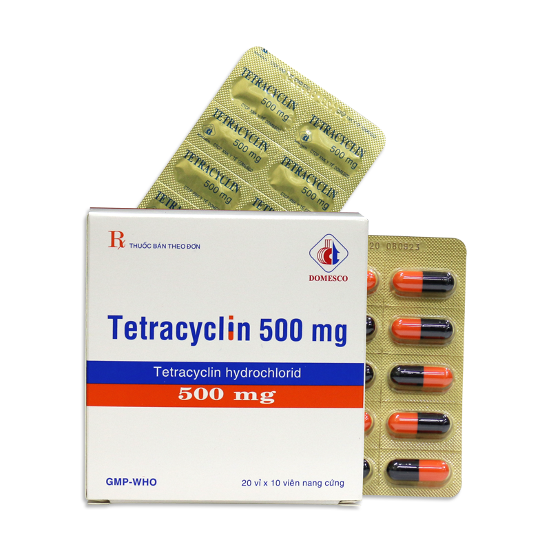 Thuốc kháng sinh Tetracyclin 500mg (DMC) hộp 200 viên