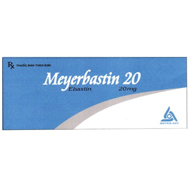 Điều trị viêm mũi dị ứng, mày đay Meyerbastin 20 Meyer-BPC hộp 10 vỉ x 10 viên