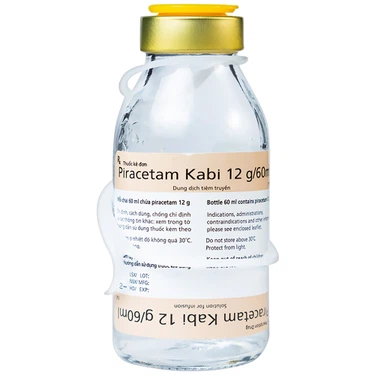 Dịch truyền điều trị triệu chứng chóng mặt Piracetam Kabi 12g/60ml Fresenius Kabi chai x 60ml