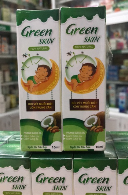 Bôi muỗi Green skin hộp 1 chai 10ml