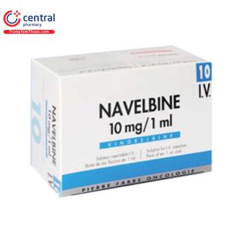 Điều trị ung thư phổi tế bào nhỏ, ung thư vú Navelbine 10mg/1ml Pierre Fabre hộp 10 lọ x 1ml
