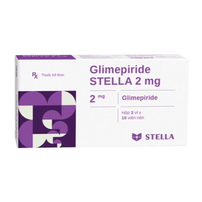 Thuốc điều trị đái tháo đường Glimepiride Stella 2mg hộp 30 viên-2