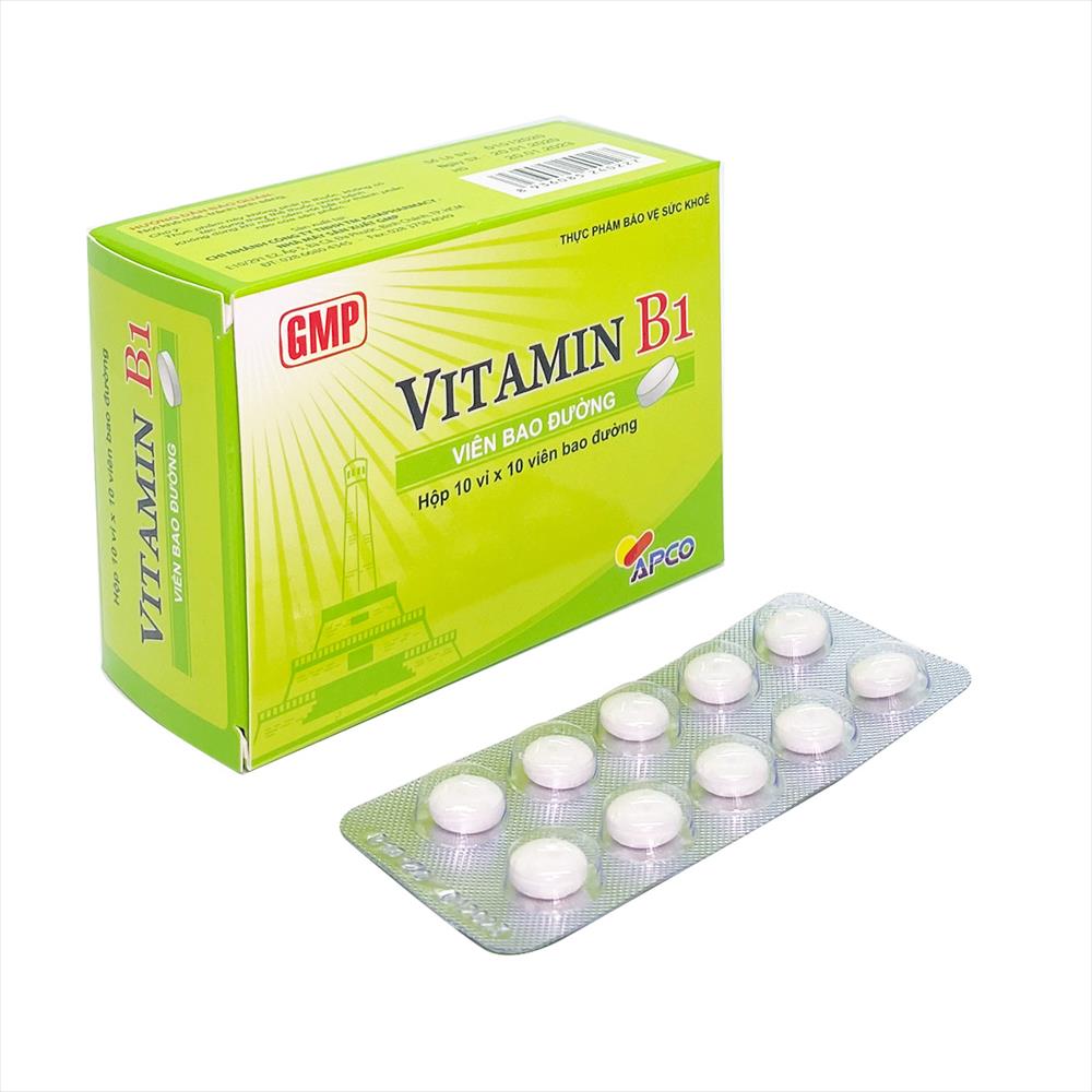 Viên uống bổ sung Vitamin Vitamin B1 (APCO) Viên bao đường hộp 100 viên