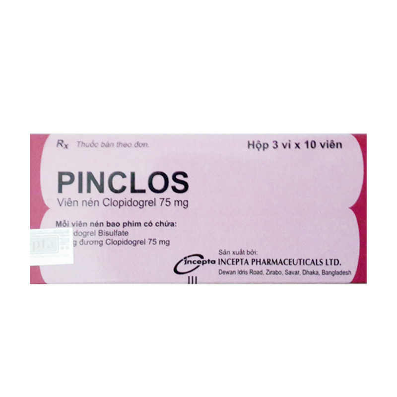 Thuốc tim mạch Pinclos hộp 30 viên