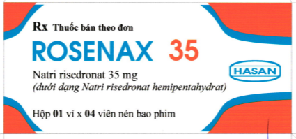 Thuốc điều trị và dự phòng loãng xương Rosenax 35 hộp 1 vỉ x 4 viên nén bao phim