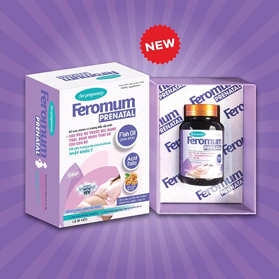 Viên uống cho bà bầu Feromum PRENATAL hộp 1 lọ 30 viên nang mềm