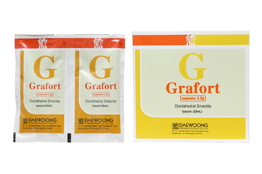 Thuốc trị tiêu chảy Grafort 3g hộp 20 gói x 20ml