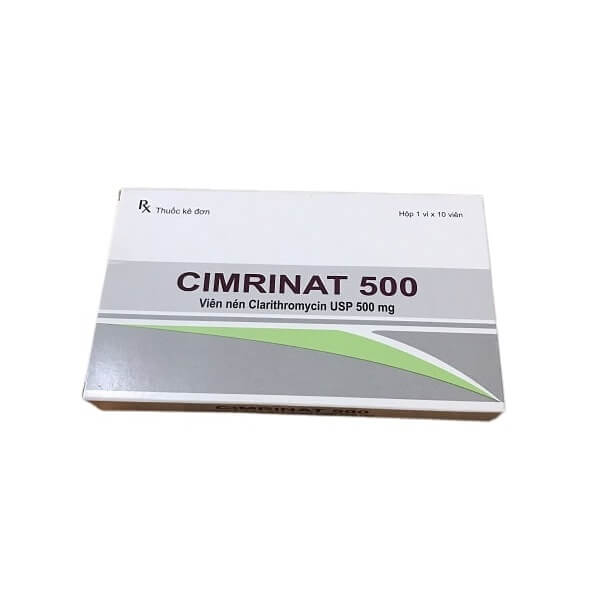 Thuốc kháng sinh CIMRINAT 500 hộp 10 viên