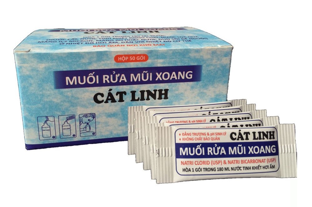 Muối rửa mũi xoang Cát Linh hộp 50 gói