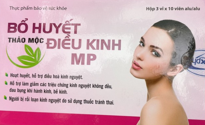 Thực phẩm bảo vệ sức khoẻ Thảo Mộc Bổ Huyết Điều Kinh MP hộp 3 vỉ x 10 viên