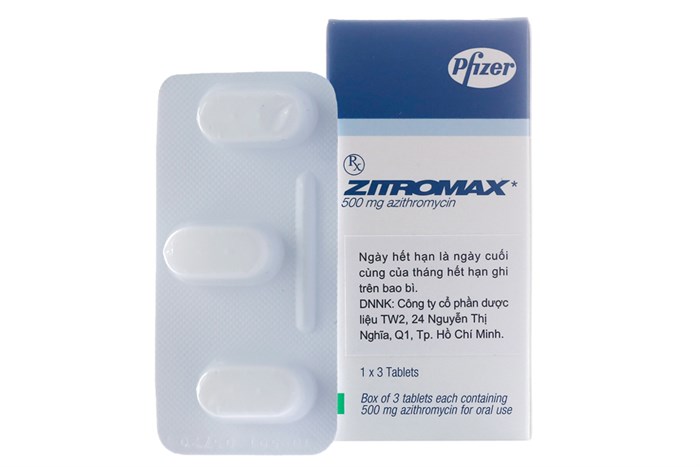 Thuốc kháng sinh Zitromax 500mg hộp 3 viên