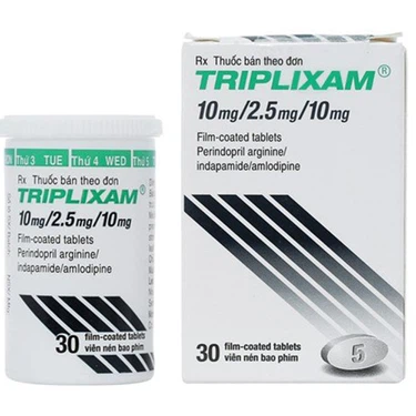 Thuốc điều trị tăng huyết áp Triplixam 10mg/2.5mg/10mg hộp 1 lọ x 30 viên