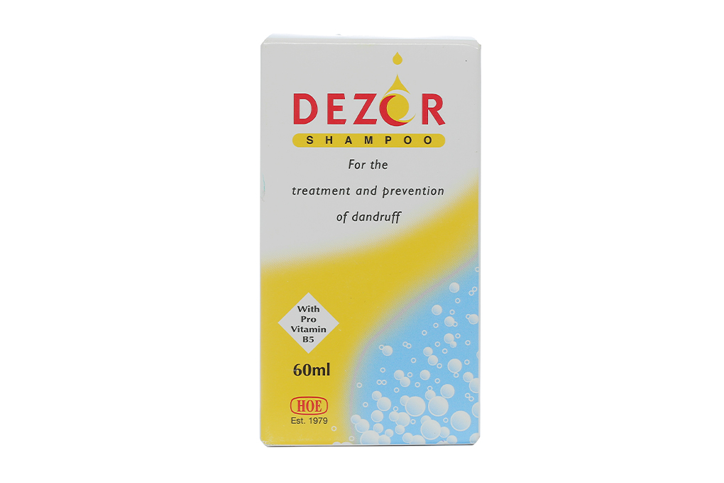 Dầu gội điều trị viêm da tiết bã, gàu nặng ở da đầu Dezor Hoe Pharmaceuticals hộp 1 chai x 60ml