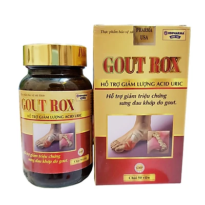 Viên uống hỗ trợ giảm lượng acid uric GOUT ROX hộp 1 lọ x 50 viên