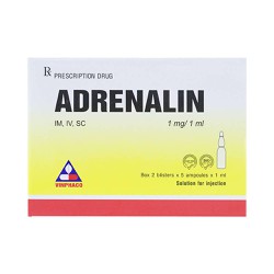 Thuốc tim mạch Adrenalin hộp 10 ống
