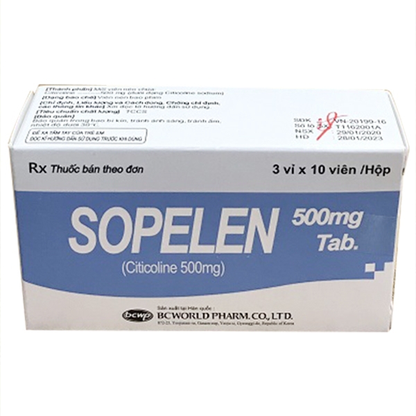 Điều trị các rối loạn ý thức Sopelen 500mg BCworld hộp 3 vỉ x 10 viên