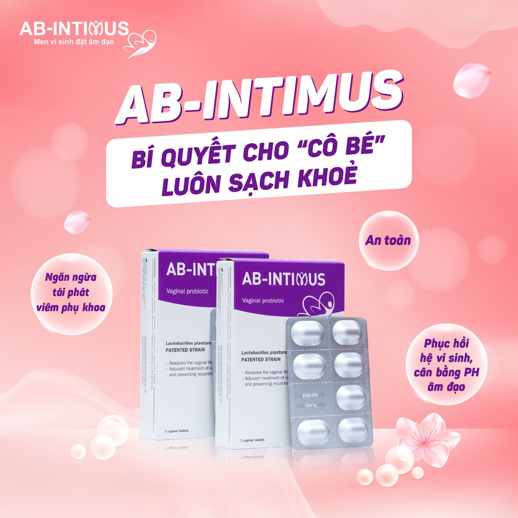 Viên nén đặt âm đạo AB - Intimus hộp 7 viên