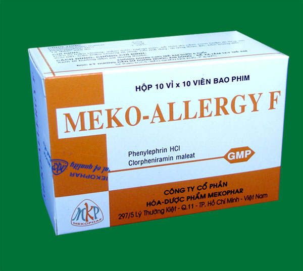 Thuốc chống dị ứng Meko-Allergy F hộp 10 vỉ x 10 viên