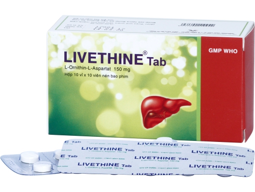 Thuốc đường tiêu hoá - gan mật LIVETHINE Tab hộp 100 viên
