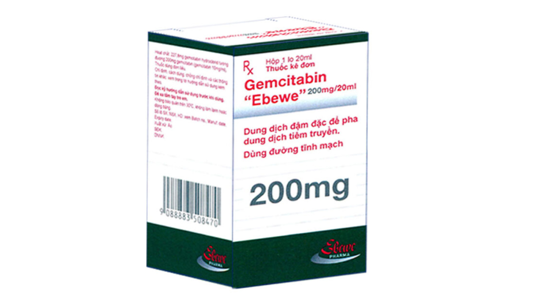 Dung dịch tiêm Gemcitabin "Ebewe" 200mg/20ml hộp 1 lọ 20ml