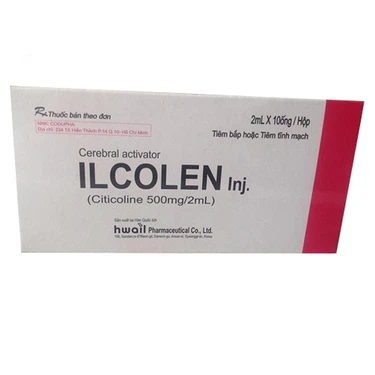 Điều trị giai đoạn cấp chấn thương sọ não, tai biến mạch máu não Ilcolen 500mg/2ml Hwail hộp 10 ống x 2ml