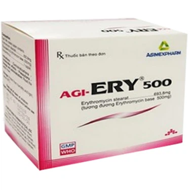 Điều trị nhiễm khuẩn Agi-Ery 500 Agimexpharm hộp 10 vỉ x 10 viên