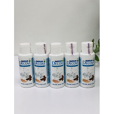 Gel rửa tay khô nano bạc NAPHAR DECOVI chai 45ml