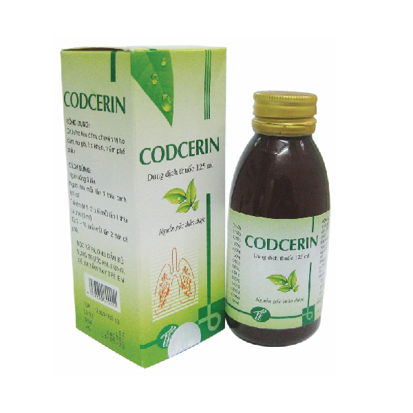 Siro ho, tiêu đờm Codcerin hộp 1 chai 125ml