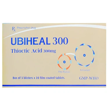 Điều trị bệnh thần kinh tiểu đường và bệnh đa dây thần kinh Ubiheal 300 Nam Hà hộp 3 vỉ x 10 viên