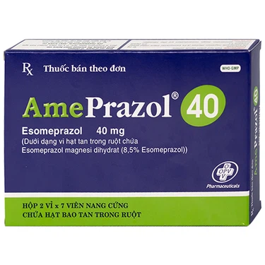 Thuốc điều trị bệnh trào ngược dạ dày, thực quản AmePrazol 40mg OPV hộp 2 vỉ x 7 viên