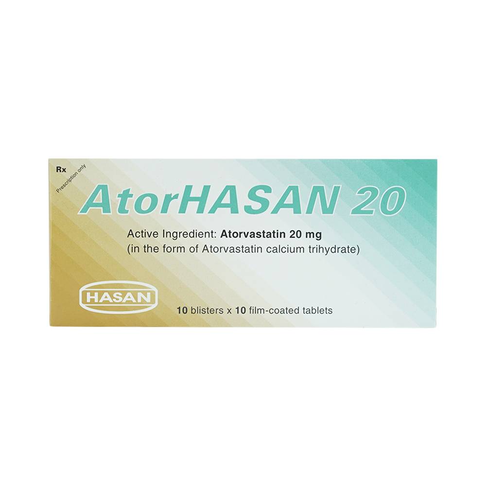 Thuốc điều trị mỡ máu Atorhasan 10 hộp 100 viên-2
