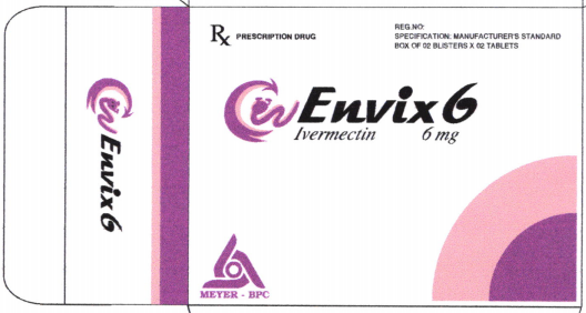 Thuốc điều trị giun sán ENVIX 6 hộp 4 viên