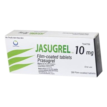 Điều trị đau thắt ngực không ổn định, nhồi máu cơ tim Jasugrel 10mg Daiichi hộp 2 vỉ x 14 viên