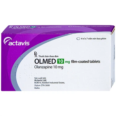 Điều trị chống loạn thần Olmed 10mg Actavis hộp 4 vỉ x 7 viên
