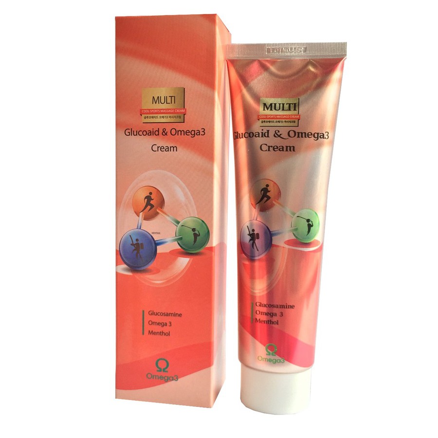 Dầu lạnh xoa bóp Hàn Quốc Glucosamine & Omega 3 Cream hộp 1 tuýp 150ml