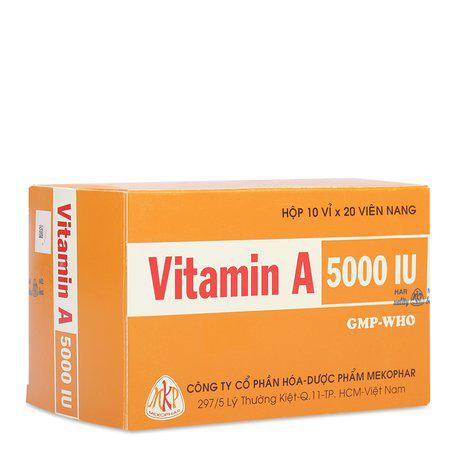 Vitamin A 5000IU (Mekophar) hộp 200 viên-1