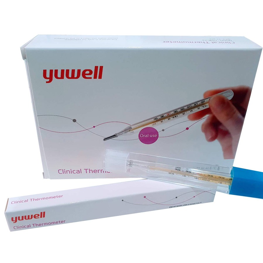 Nhiệt kế thủy ngân YUWELL CRW-23 hộp 1 cái