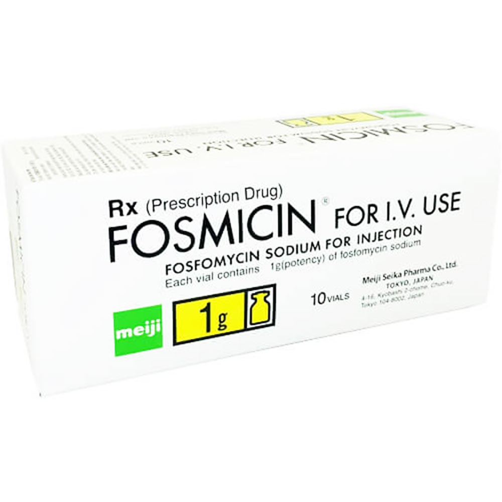 Thuốc pha tiêm điều trị nhiễm khuẩn Fosmicin For I.V Use hộp 10 lọ