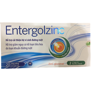 Men ống vi sinh Entergolzinc hộp 4 vỉ x 5 ống x 10ml
