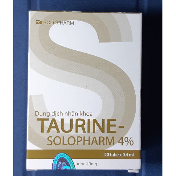 Dung dịch nhãn khoa Taurine Solopharm 4% hộp 20 ống x 0,4ml