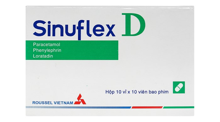 Thuốc điều trị cảm cúm Sinuflex D  hộp 100 viên
