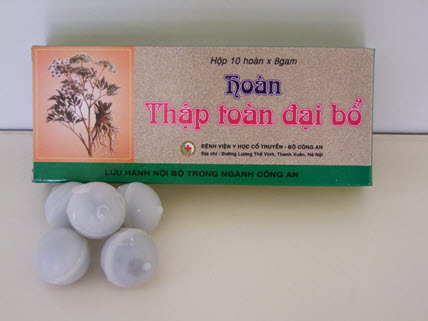 Hoàn Thập Toàn Đại Bổ (BV YHCT - Bộ CA) hộp 10 hoàn x 8g