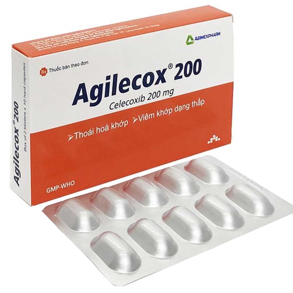 Thuốc xương khớp, gút Agilecox 200 hộp 2 vỉ x 10 viên
